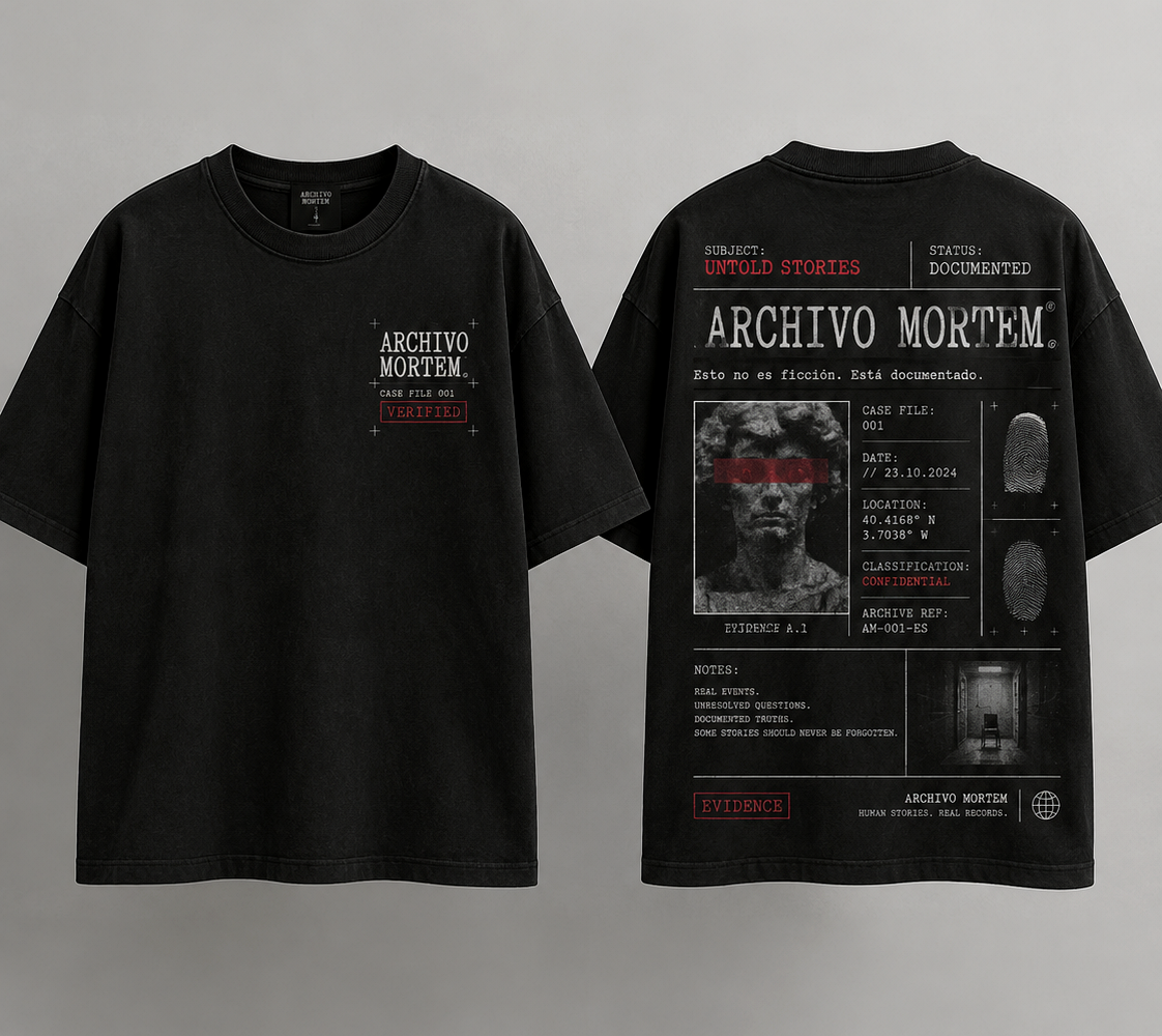 Archivo Mortem Case File collection front and back